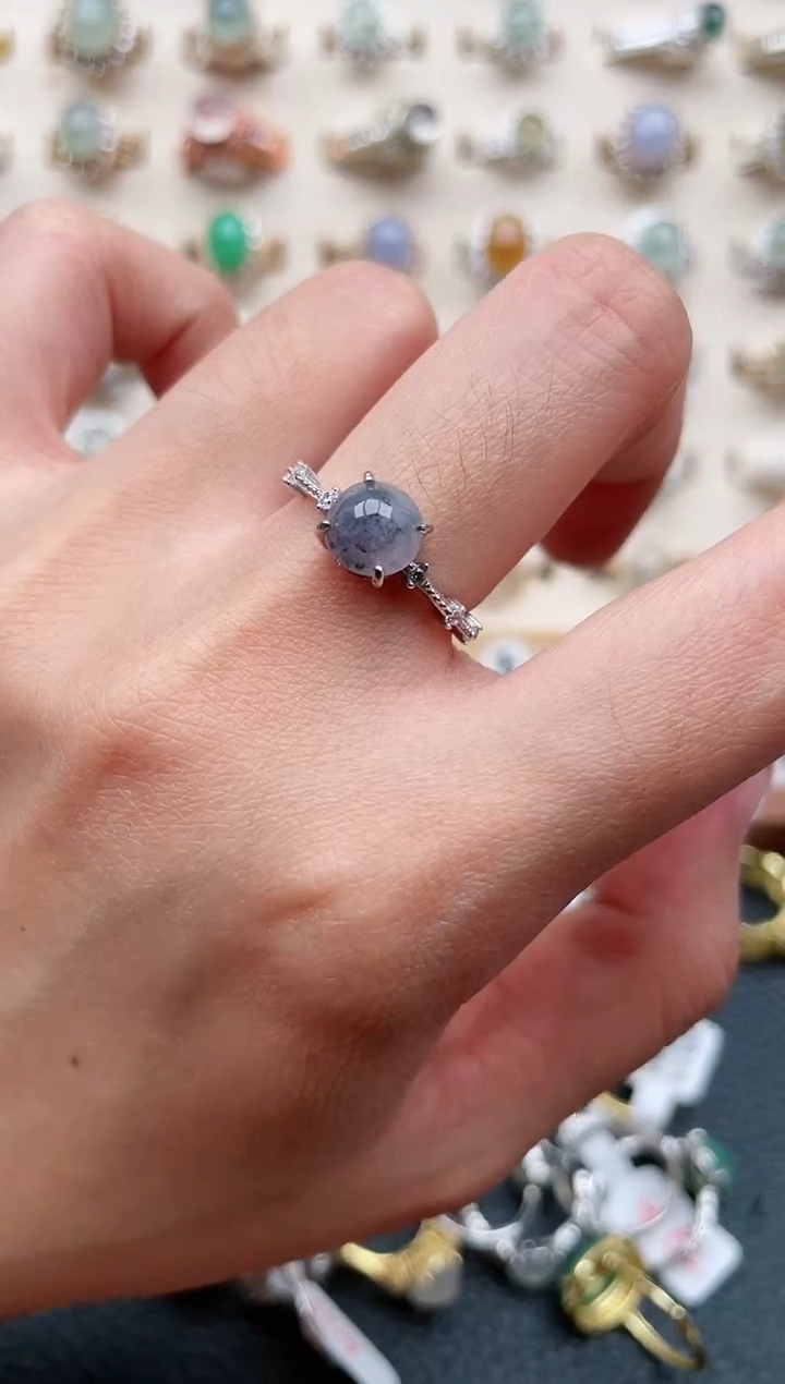 【闪购商品】翡翠戒指银S925镶嵌1111