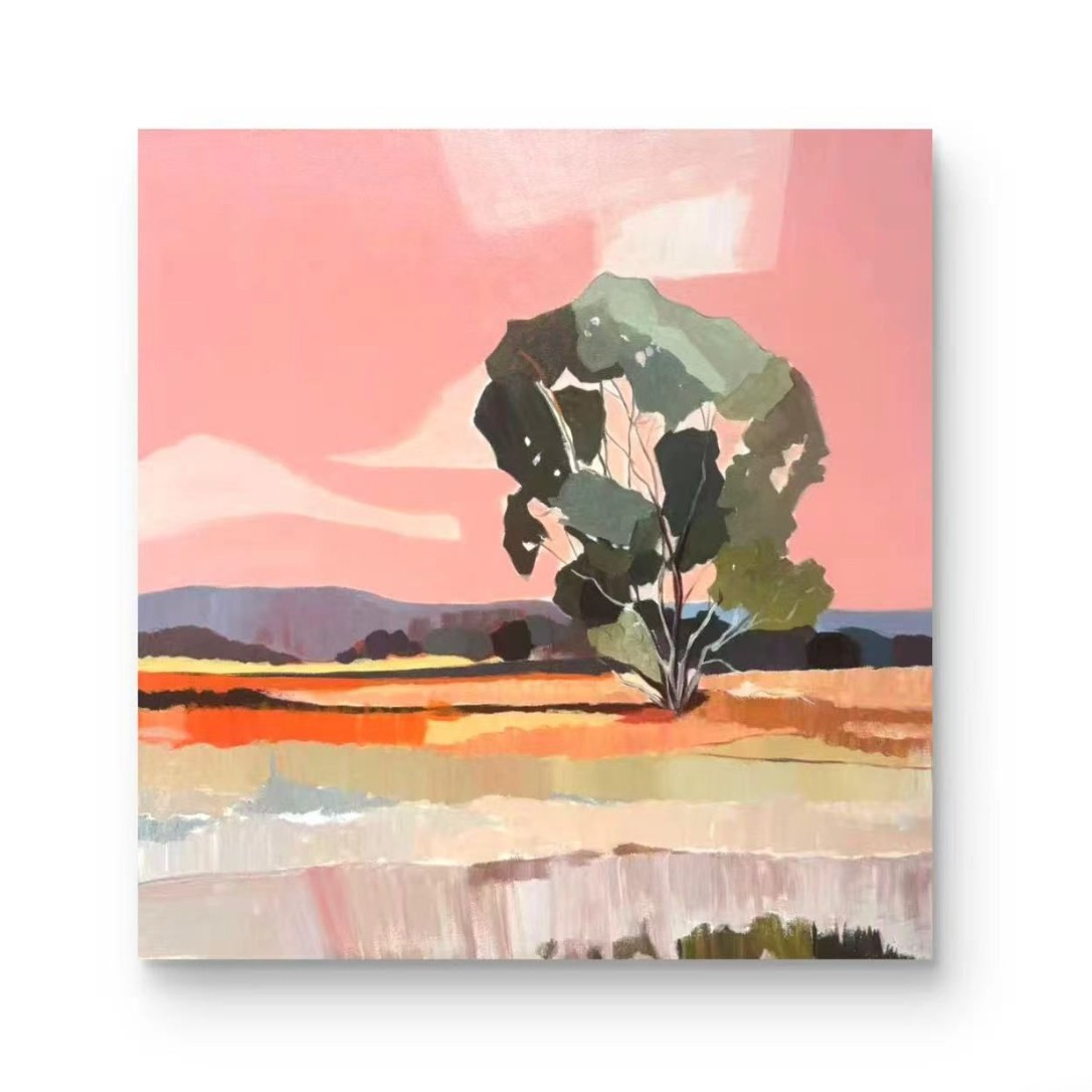 【斑斓裂缝】孤品 “90*90” No.131 纯手绘挂画