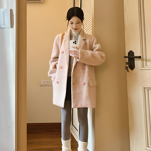 深冬独特超好看加厚呢子大衣女入冬季2025新款毛呢外套小个子韩系
