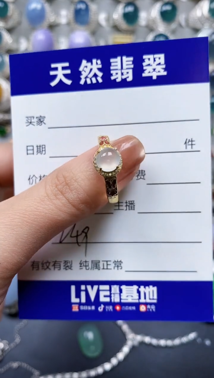 【闪购商品】翡翠戒指银S925镶嵌0249