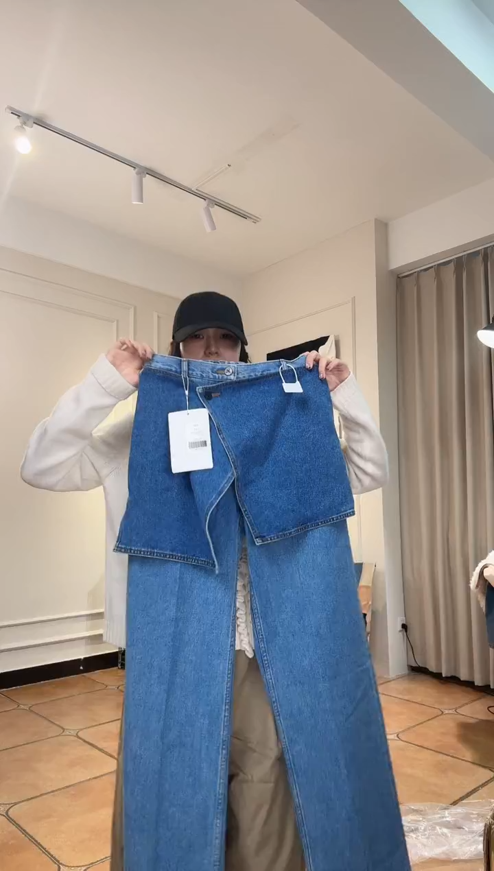 （设计师品牌）EENK高腰牛仔原色牛仔裤