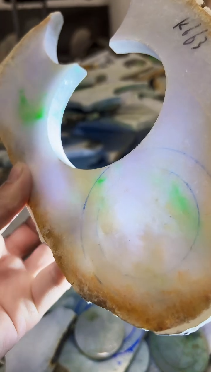 【闪购商品】翡翠颈饰未镶嵌A货白文1310