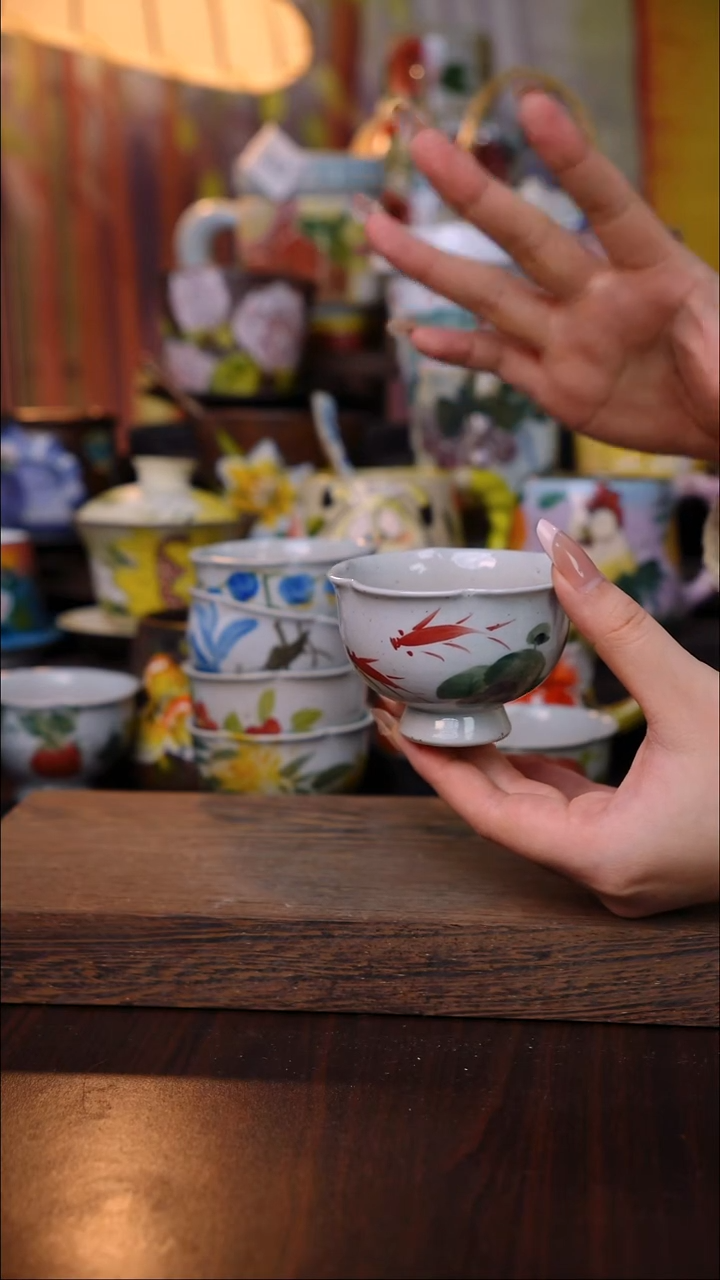 杯子陶泥垚手作 景德镇手工手绘陶瓷器物