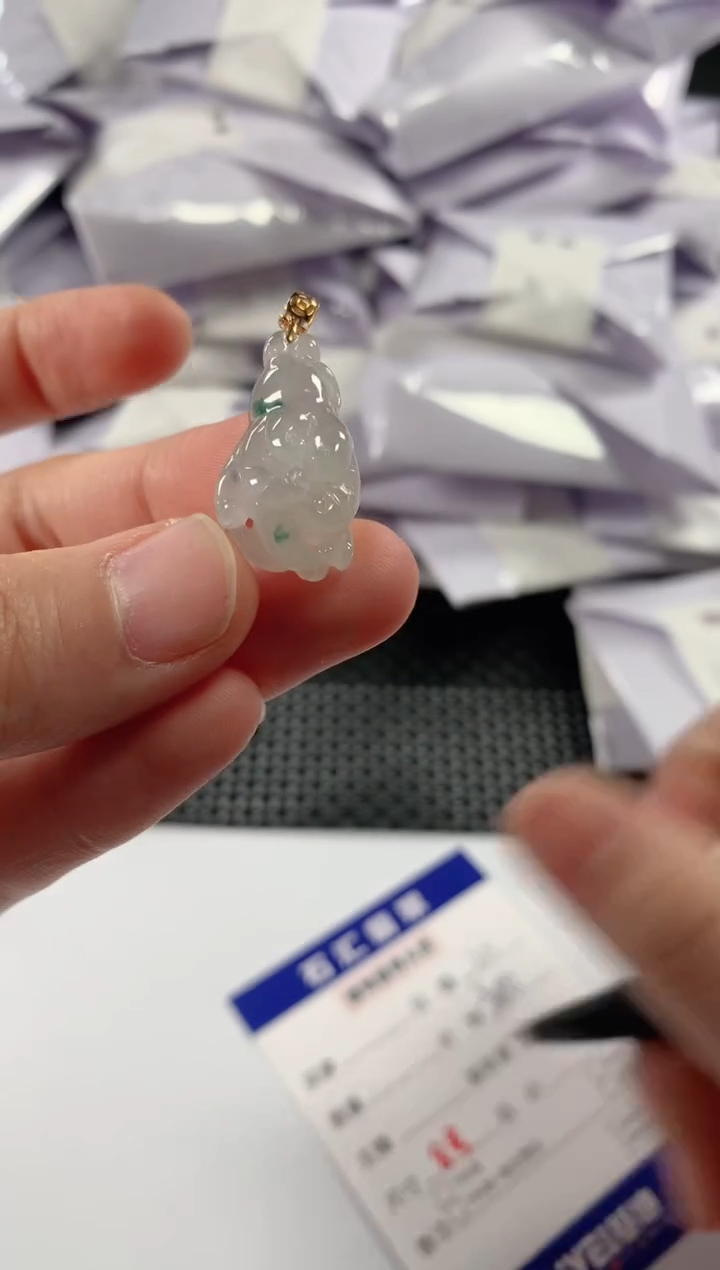【闪购商品】翡翠颈饰18K金镶嵌11111111