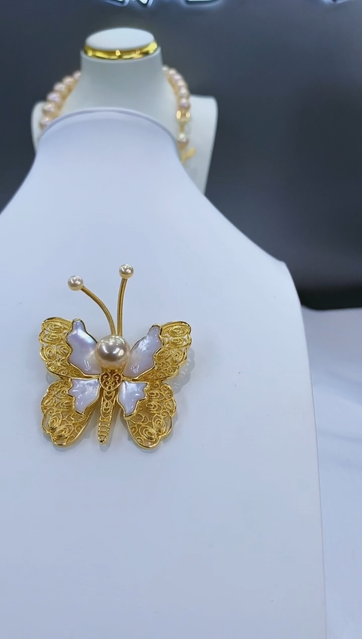 未镶嵌胸饰淡水珍珠Y淡水胸针