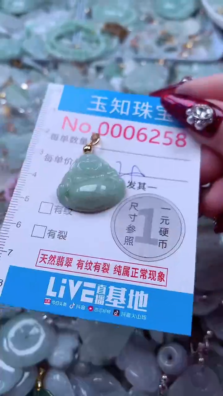 吊坠(不含链)未镶嵌翡翠6258