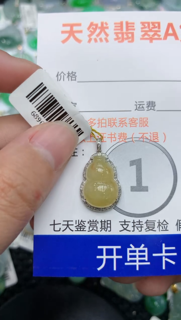 【闪购商品】翡翠颈饰18K金镶嵌1111111111