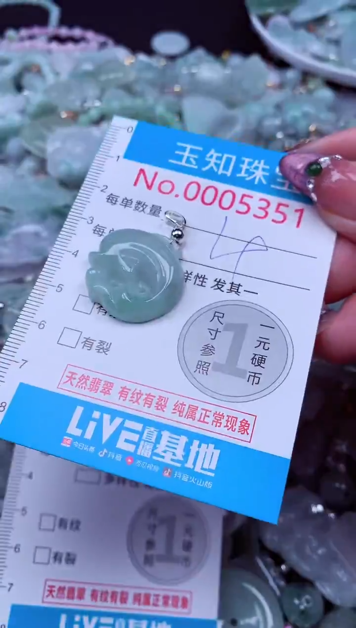 吊坠(不含链)未镶嵌翡翠5351