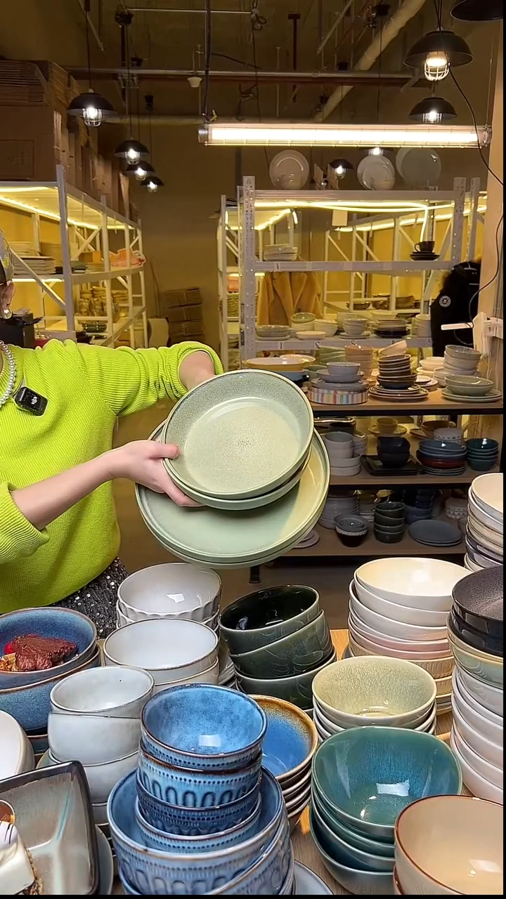 瓷335外贸尾货窑变釉下彩默认瑕疵