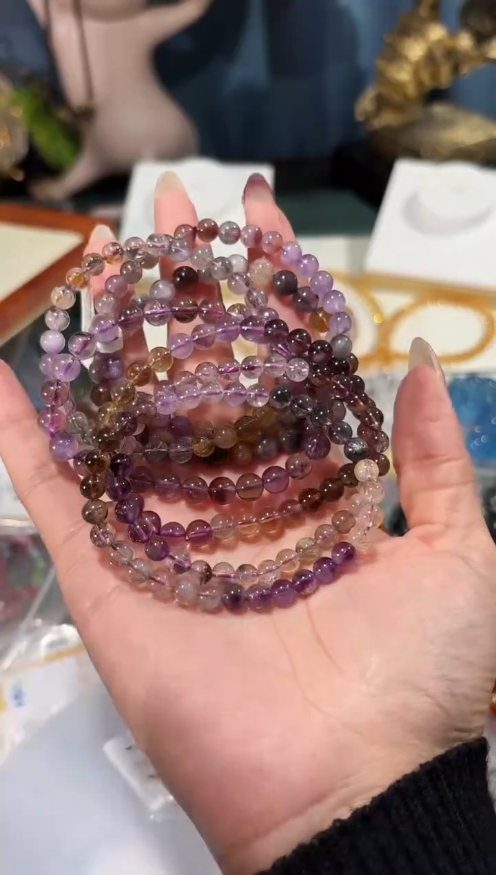 【闪购商品】水晶手串未镶嵌极光多宝手串卡6