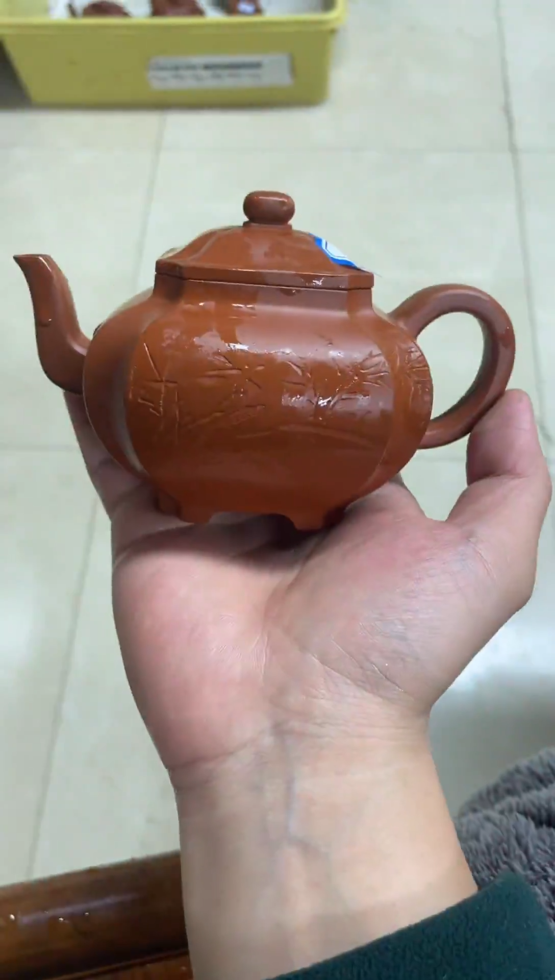 茶壶紫砂刻绘抽角