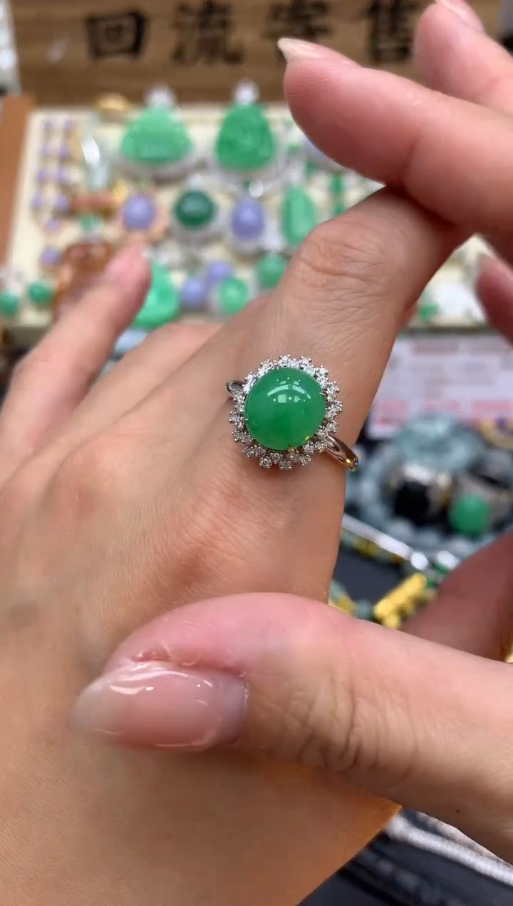 【闪购商品】翡翠戒指18K金镶嵌361-中国好珍宝