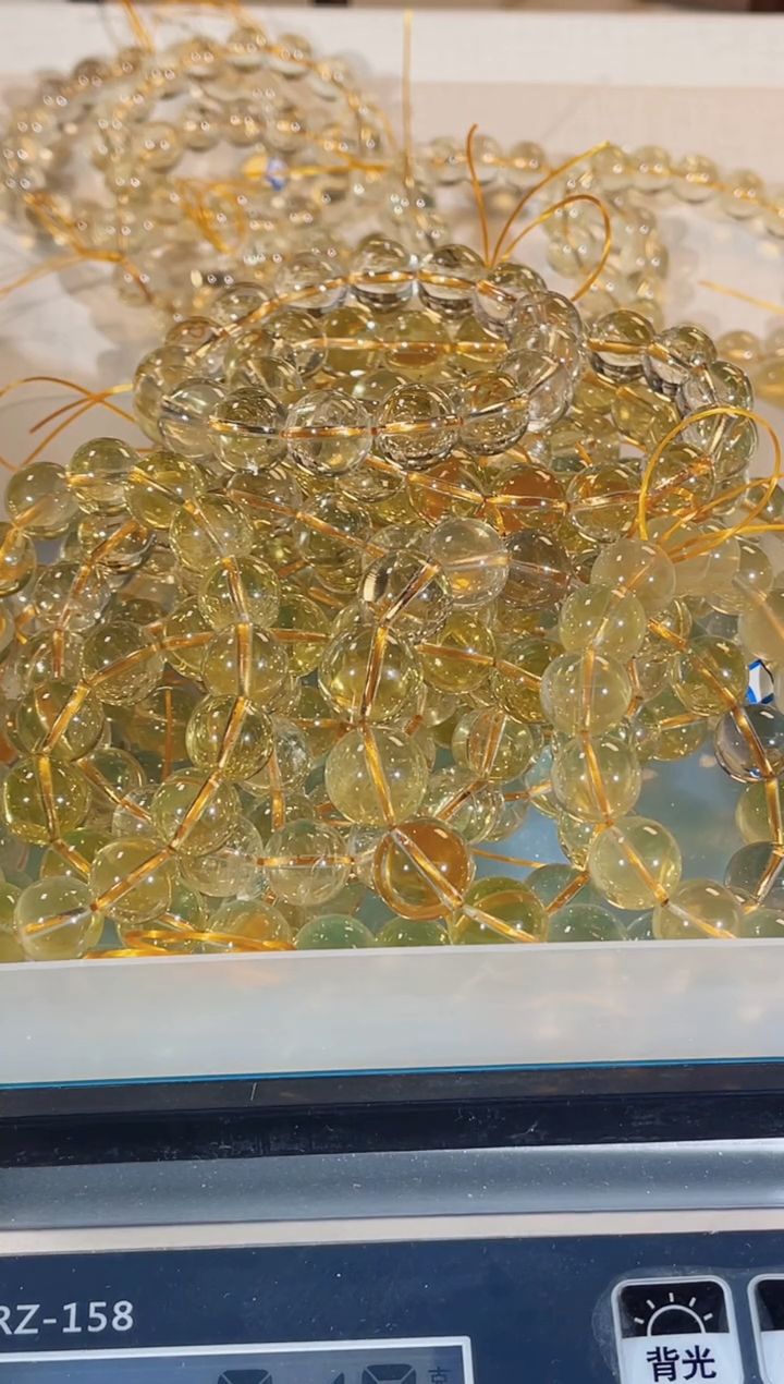 水晶手链未镶嵌SS021黄水晶素圈多样性发一 颜色微差
