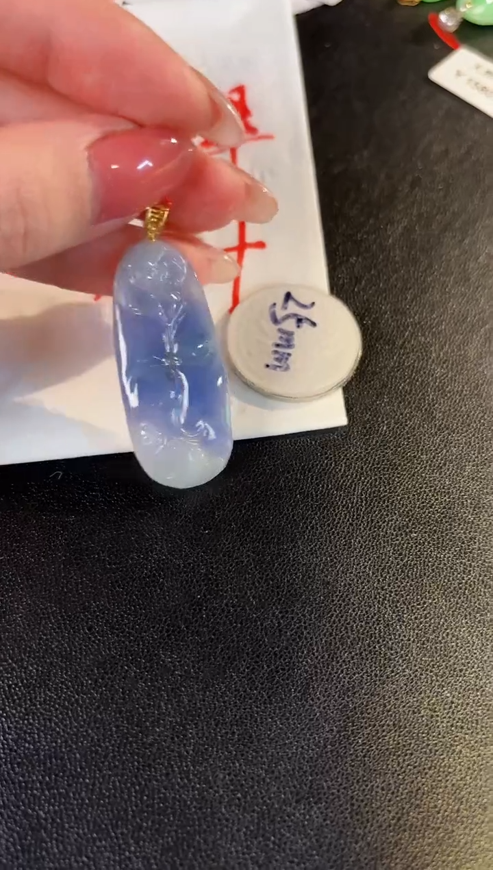 【闪购商品】翡翠颈饰18K金镶嵌缅料A货/支持复检/一件