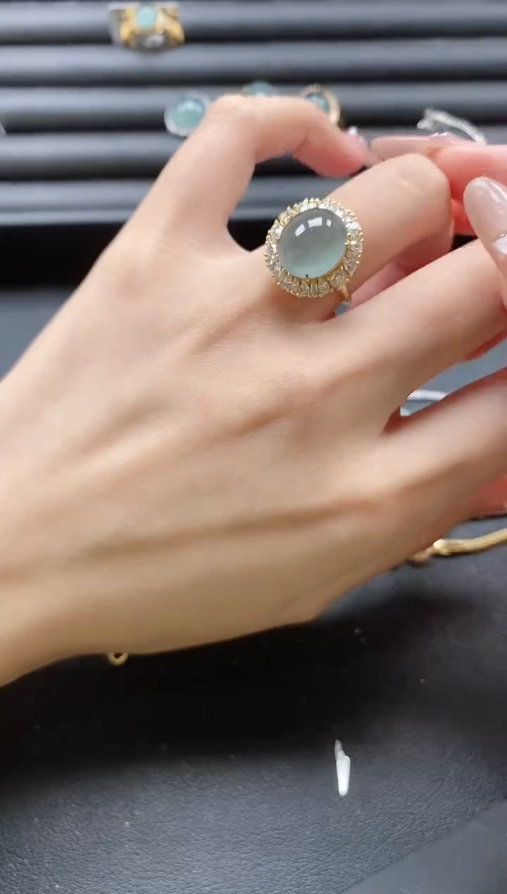 【闪购商品】翡翠戒指银S925镶嵌51151