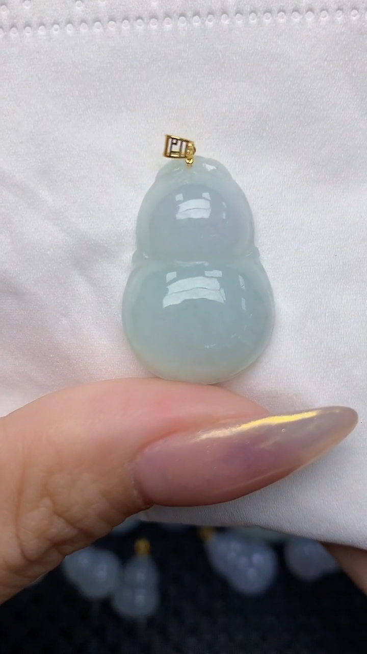 【闪购商品】翡翠颈饰18K金镶嵌天然翡翠A货