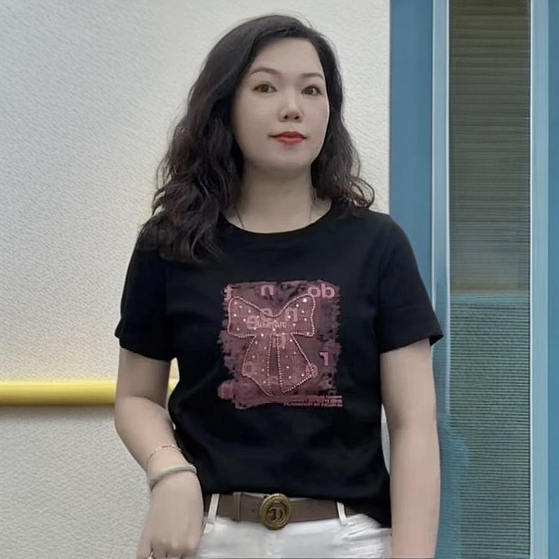 （娇韵家）新款时尚休闲百搭显瘦休闲圆领T恤817