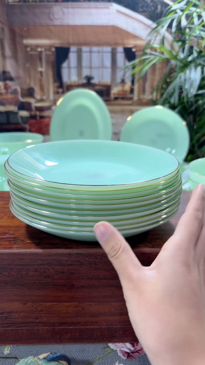 【闪购商品】...8英寸深盘10个  玉瓷【贝美】