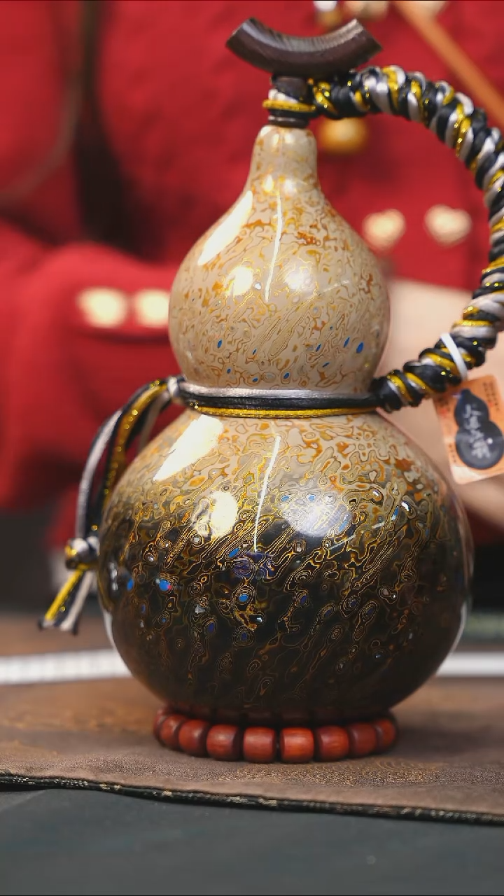 【闪购商品】WJ223漆艺酒葫芦不包手串及旋转底座