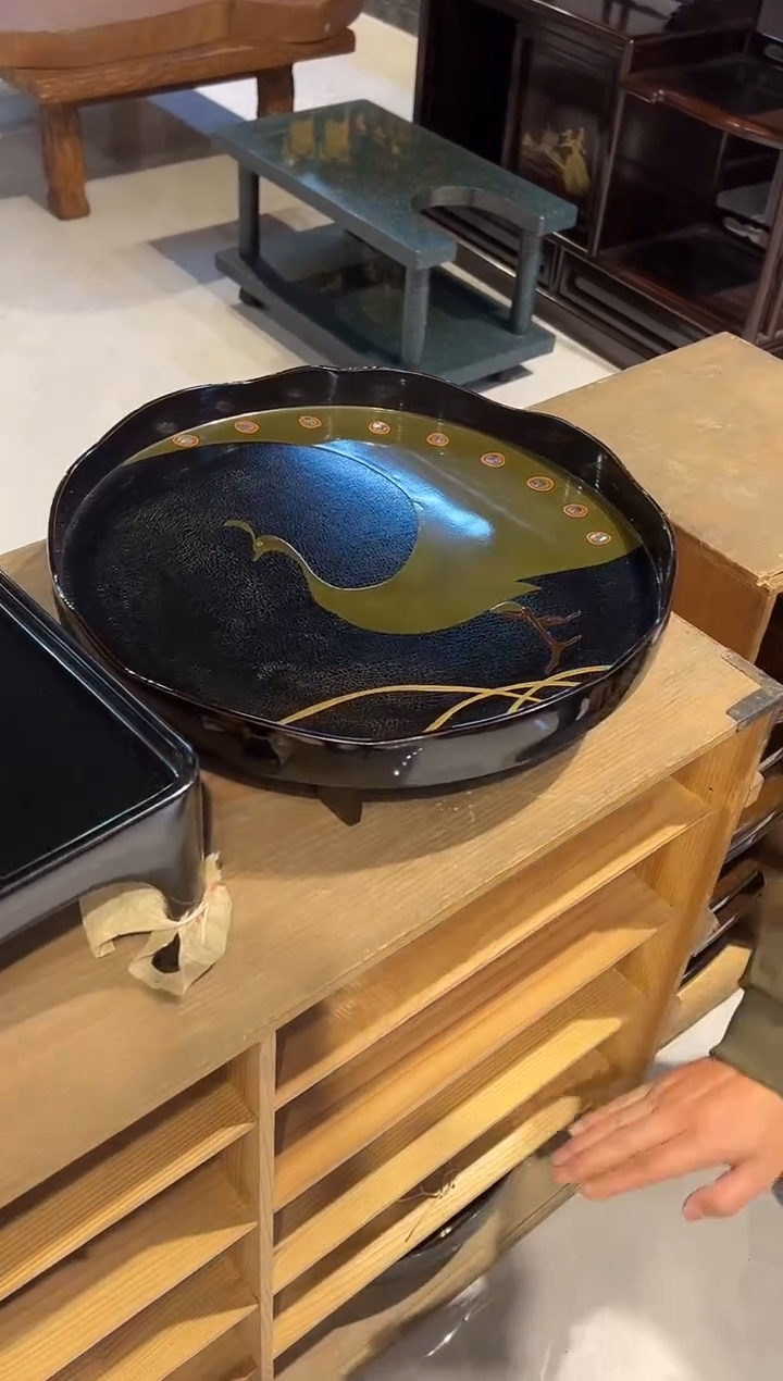 干漆嵌螺钿 茶台 