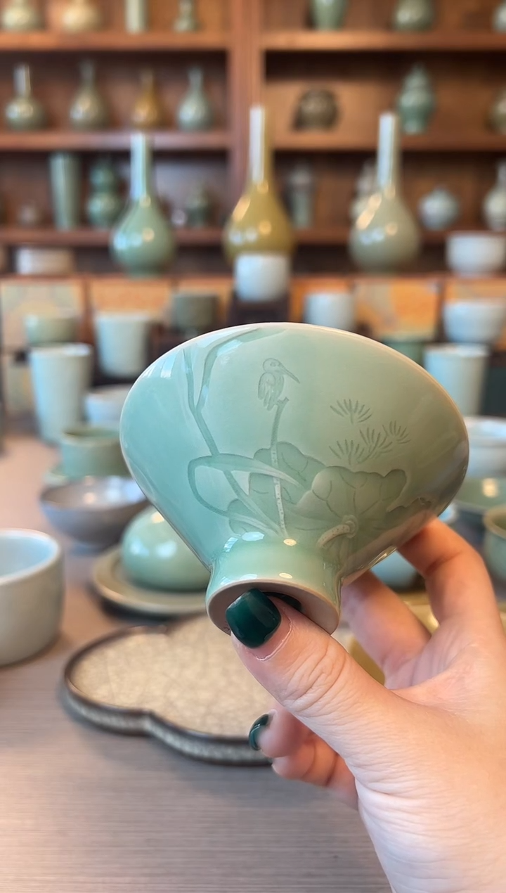 心**海龙泉青瓷纯手工主人杯