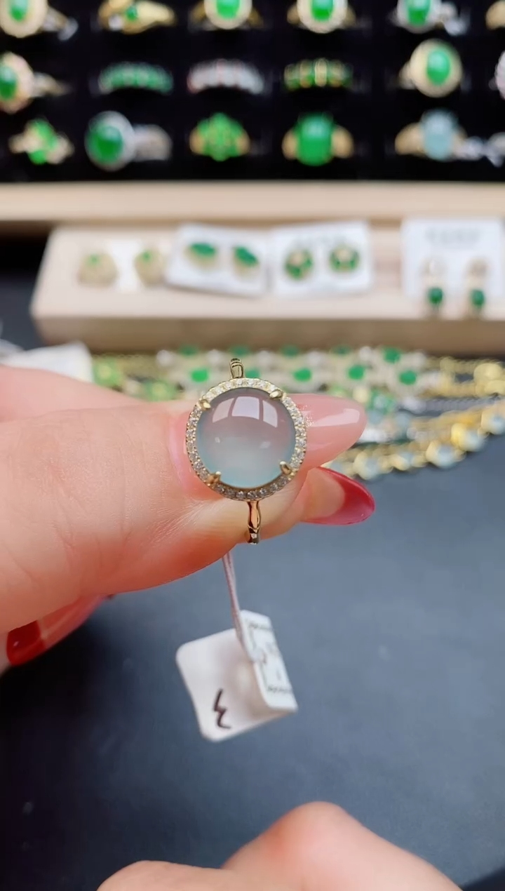 【闪购商品】翡翠戒指银S925镶嵌0580550