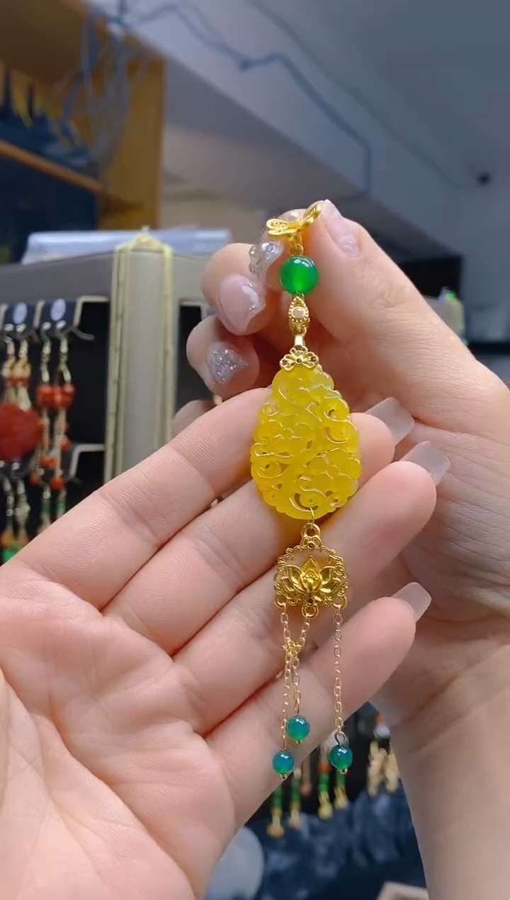 【闪购商品】翡翠耳饰合金388翡翠压襟