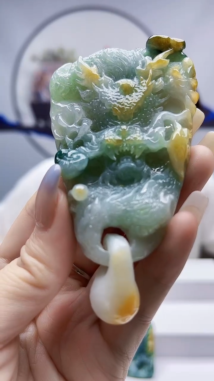 未镶嵌定制翡翠毛货-挂件110