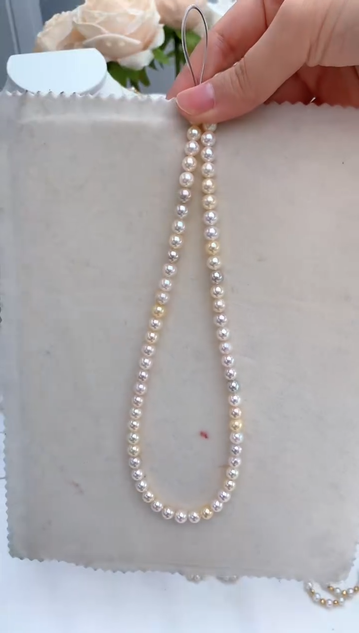 【闪购商品】海水珍珠颈饰未镶嵌6-7极光糖果项链