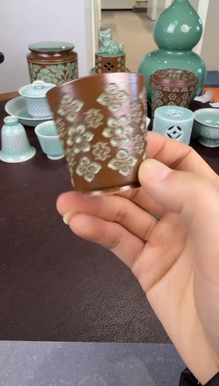 青瓷手工茶器包邮