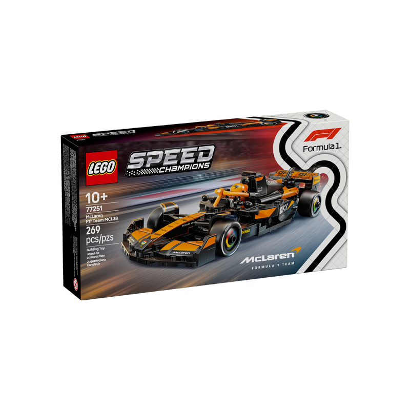 LEGO/乐高2025新品 礼物拼搭 77251 迈凯伦 F1® 车队 MCL38 赛车