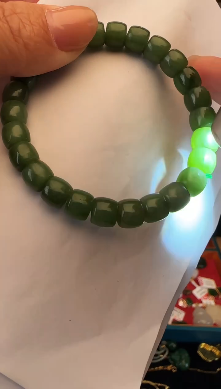 未镶嵌手链和田玉卡8直切