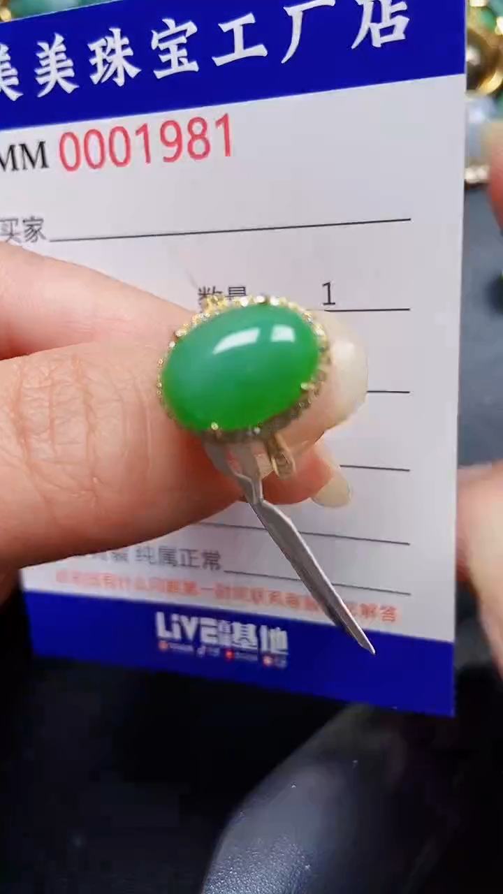 颈饰银S925镶嵌翡翠1981