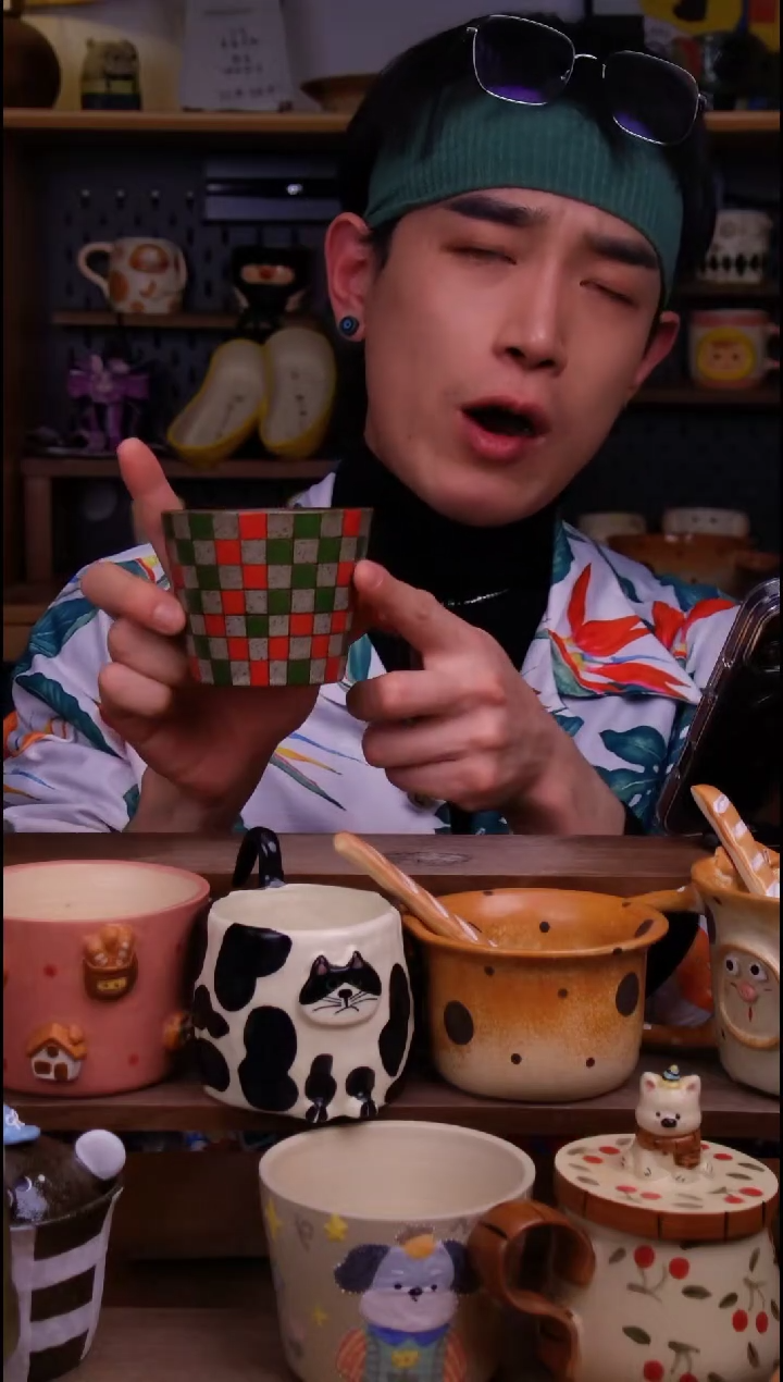 杯子陶景德镇可爱设计师款陶瓷