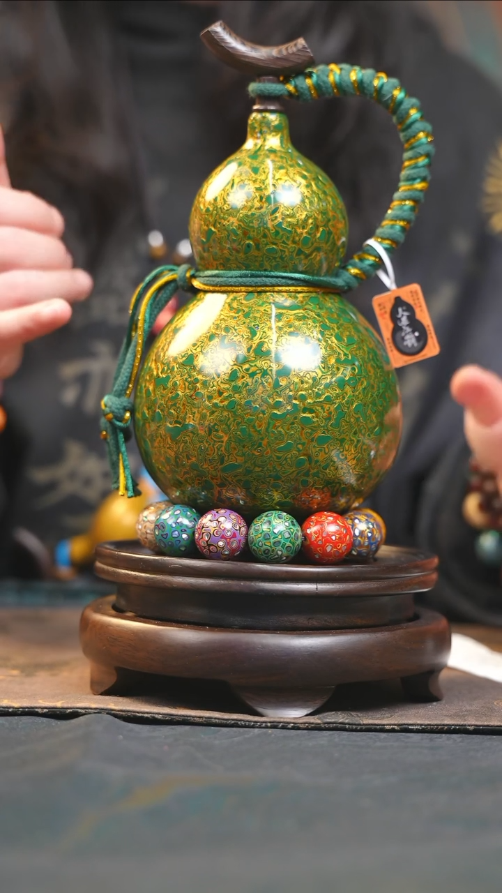 【闪购商品】YU220漆艺酒葫芦不包手串及旋转底座