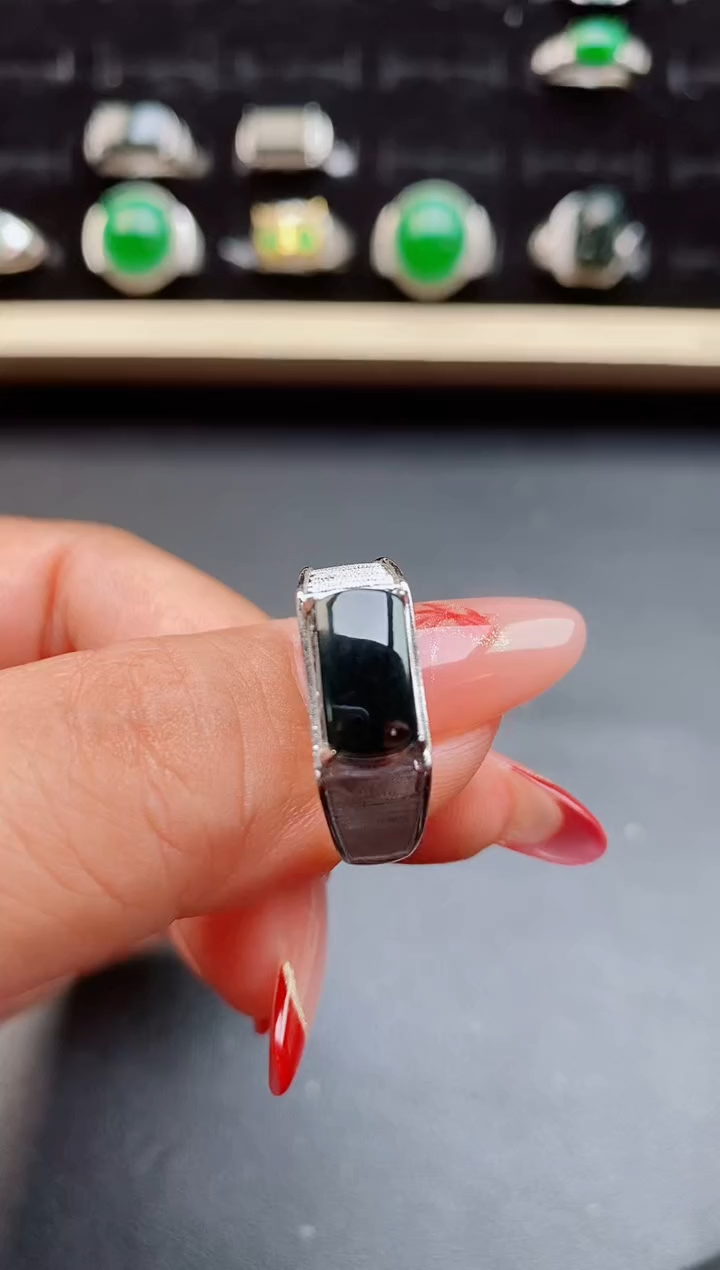 【闪购商品】翡翠戒指银S925镶嵌5080505