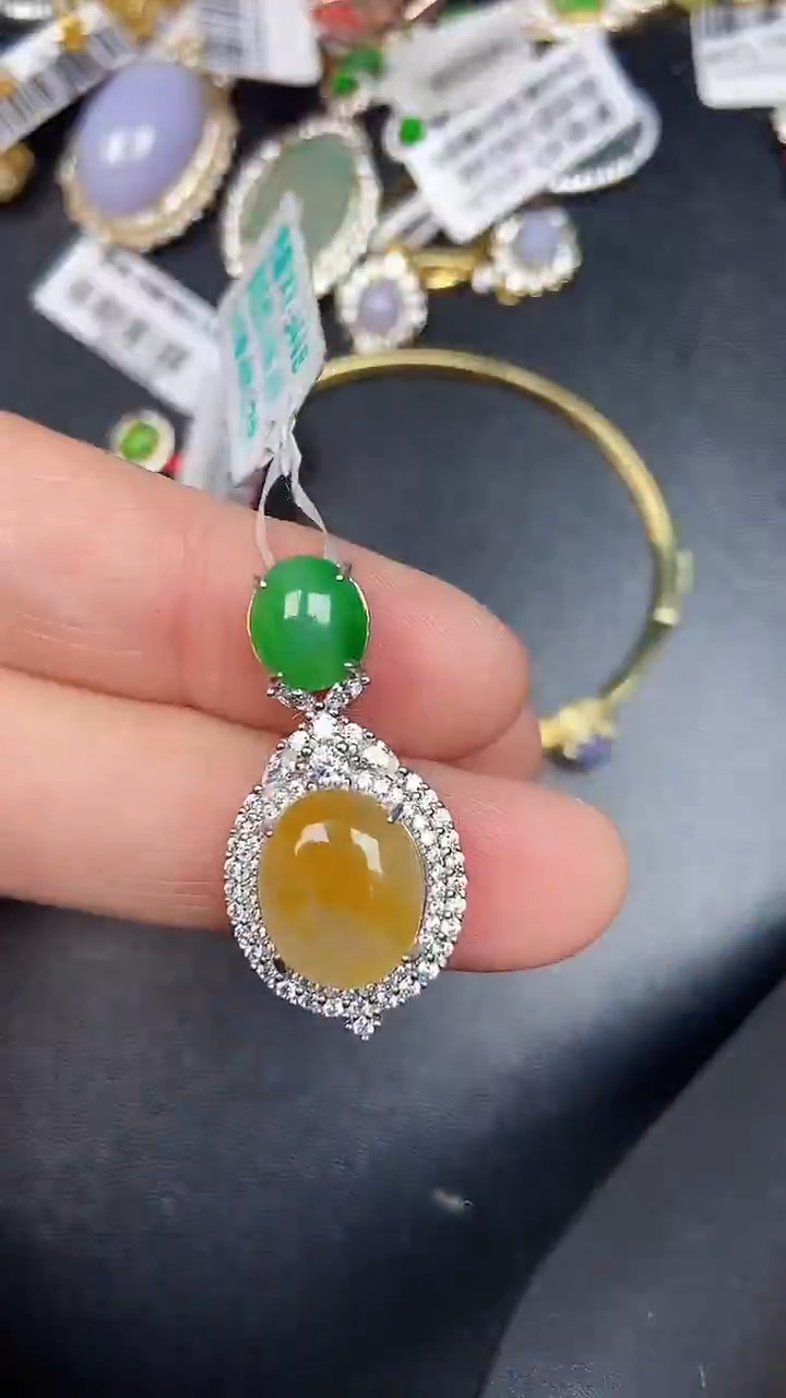 银S925镶嵌戒指翡翠1500