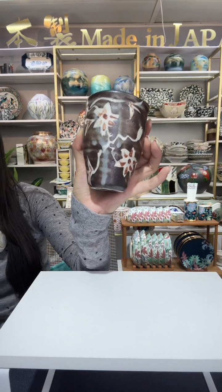 陶瓷志野烧手握杯一只装