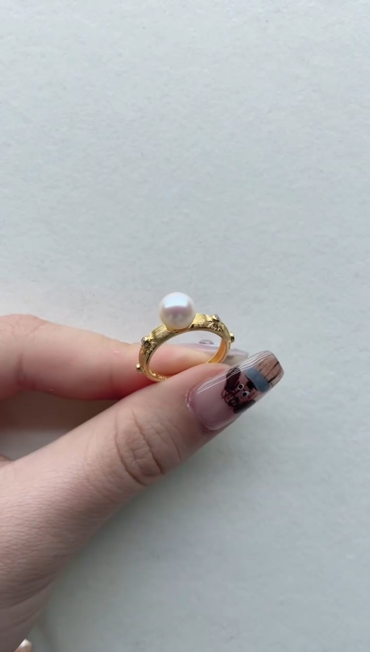 【闪购商品】银S925镶嵌淡水珍珠戒指14