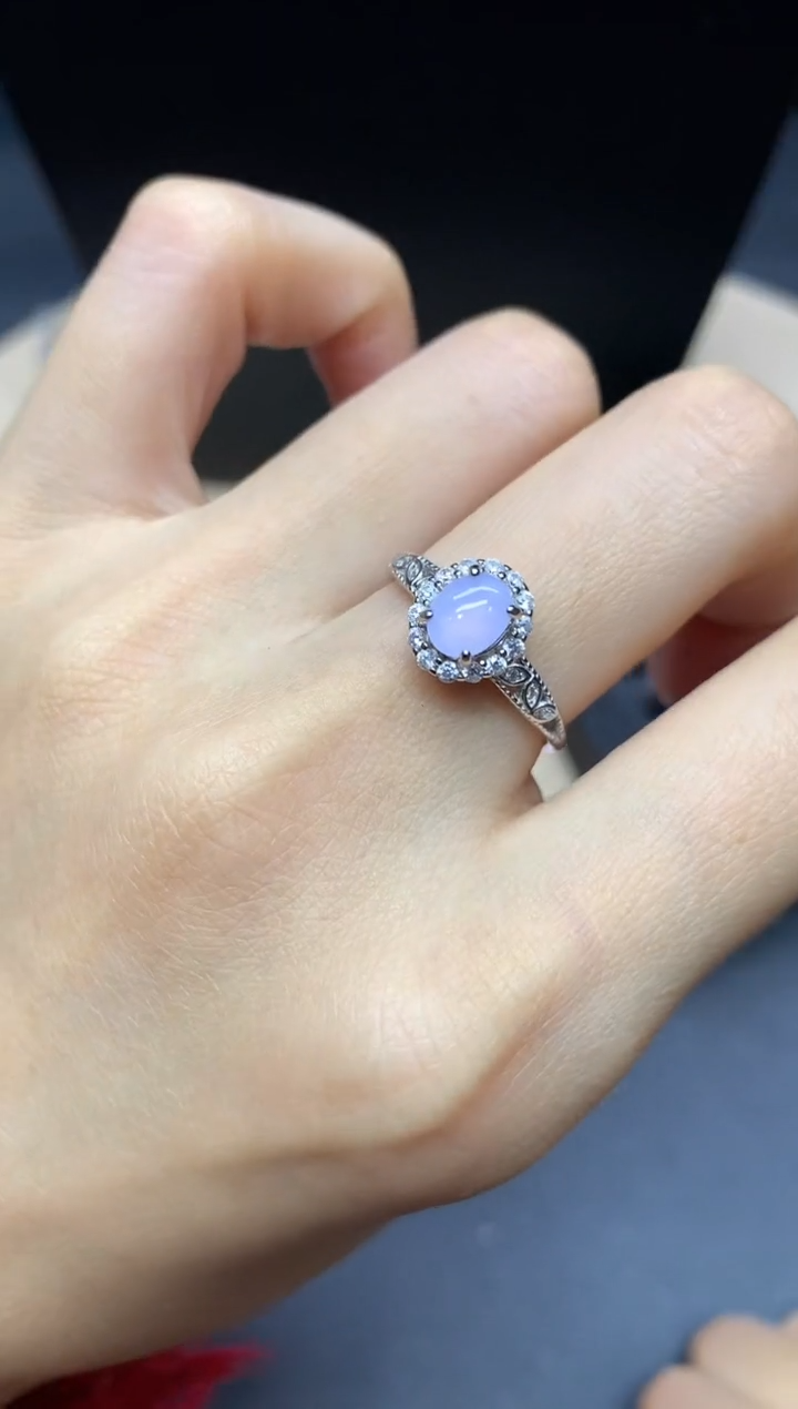 【闪购商品】翡翠戒指银S925镶嵌蛋面【无服务费】