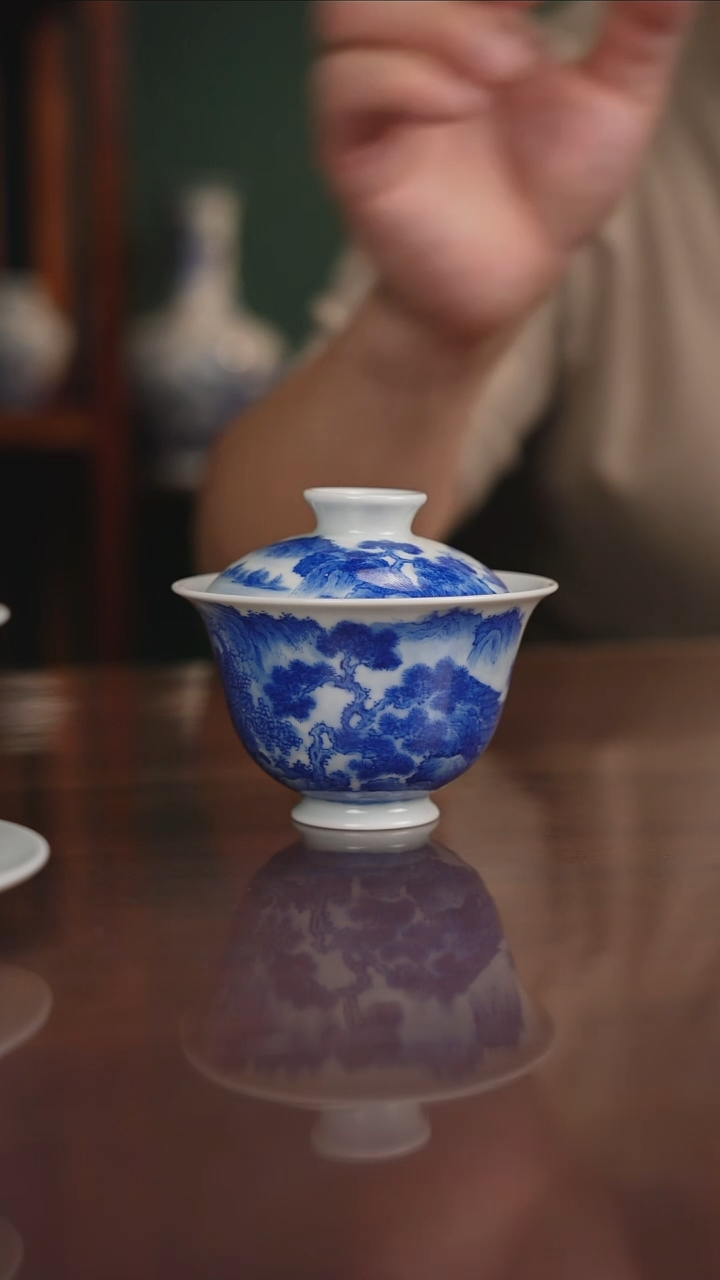 晓月窑青花高端茶具