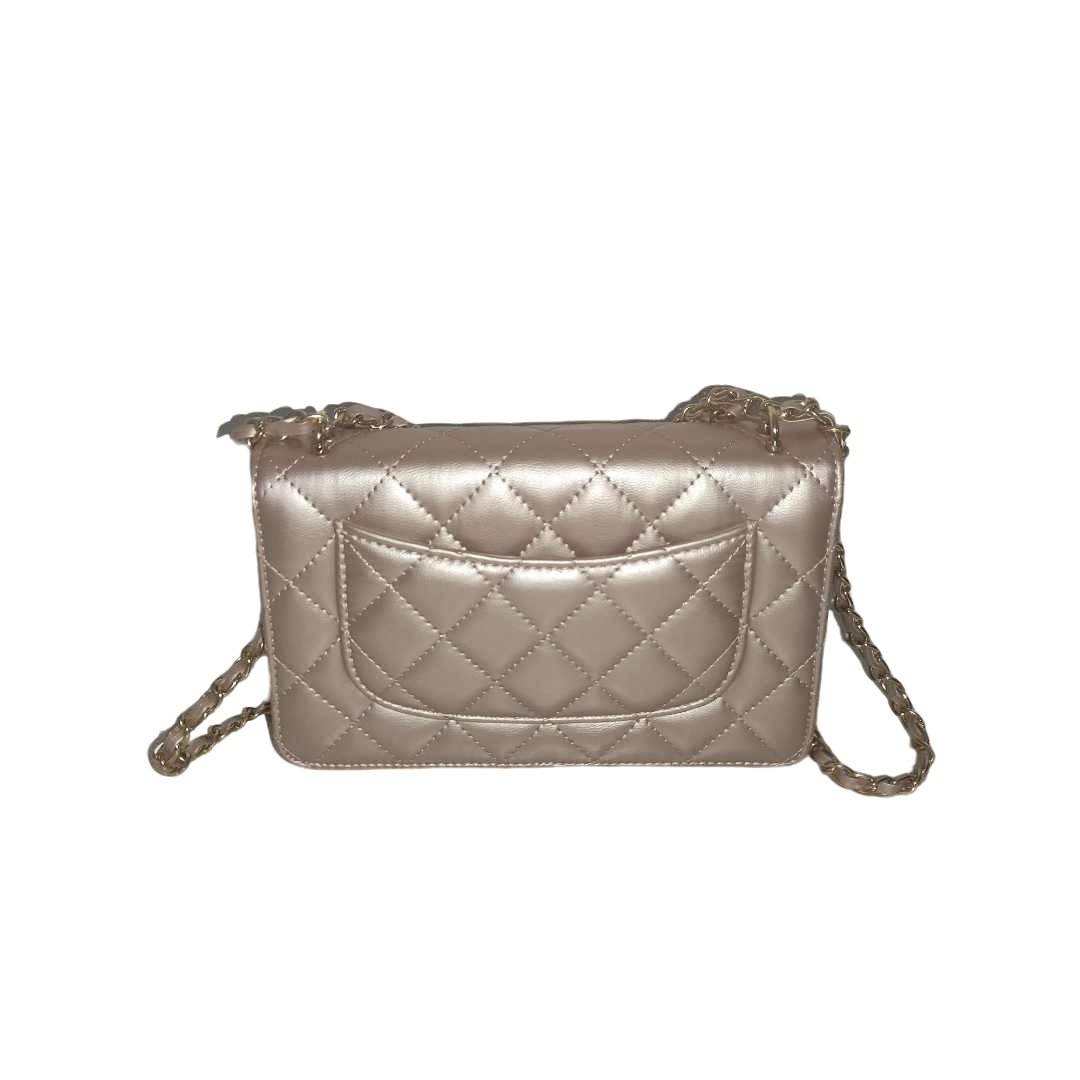 TOLEX2025新款手工时尚百搭珠光卧发粉色19cm