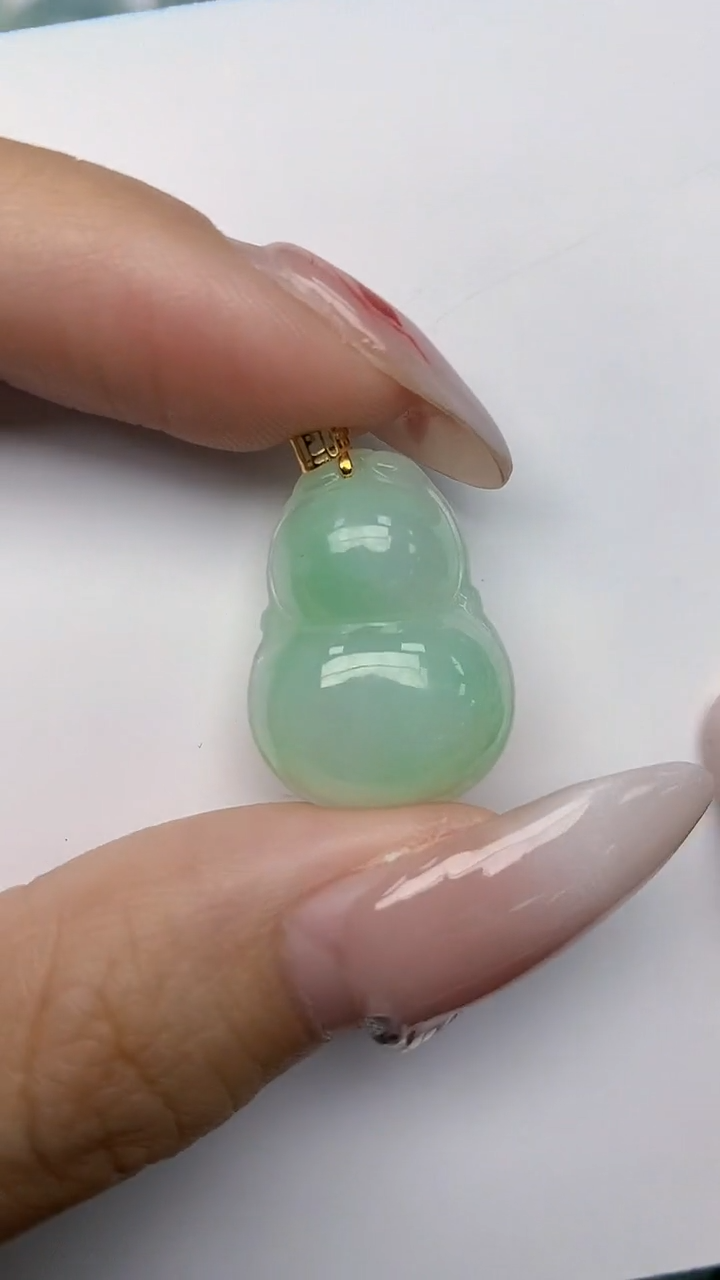 【闪购商品】翡翠颈饰18K金镶嵌天然翡翠A货