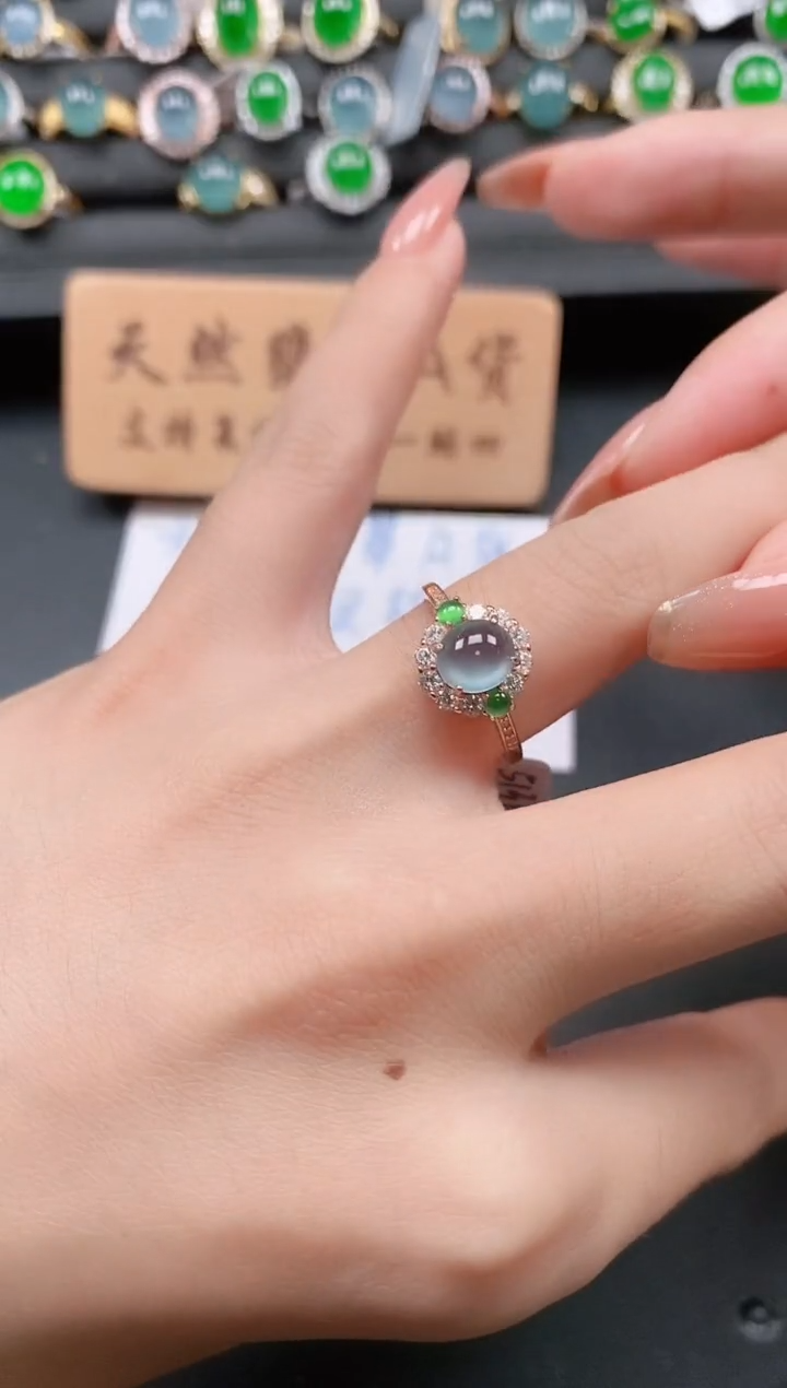 银S925镶嵌戒指翡翠1111