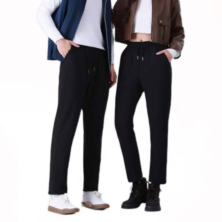 七妹男装石墨烯黑金UV光变蓄温+远红外升温零重力鹅绒裤WDQQT