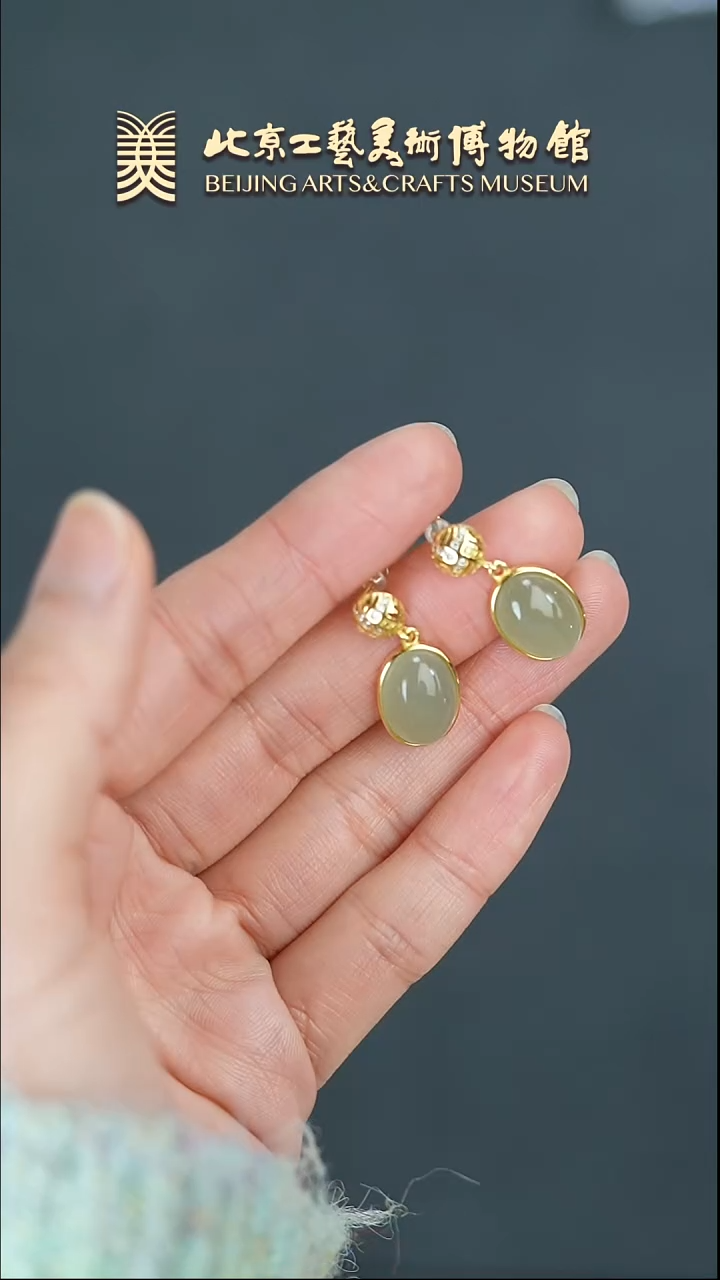 【闪购商品】和田玉耳坠银S925镶嵌B0305GMD034耳坠