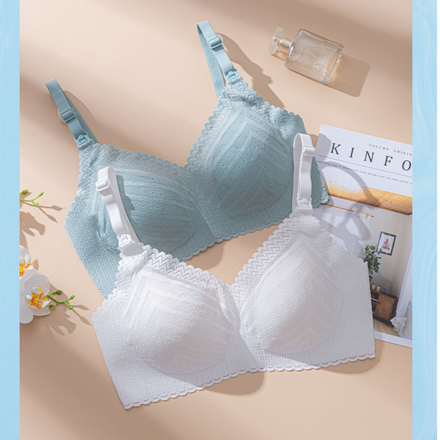 【十月家轻柔哺乳内衣】夏季薄款产后喂奶专用防下垂聚拢收副乳透气