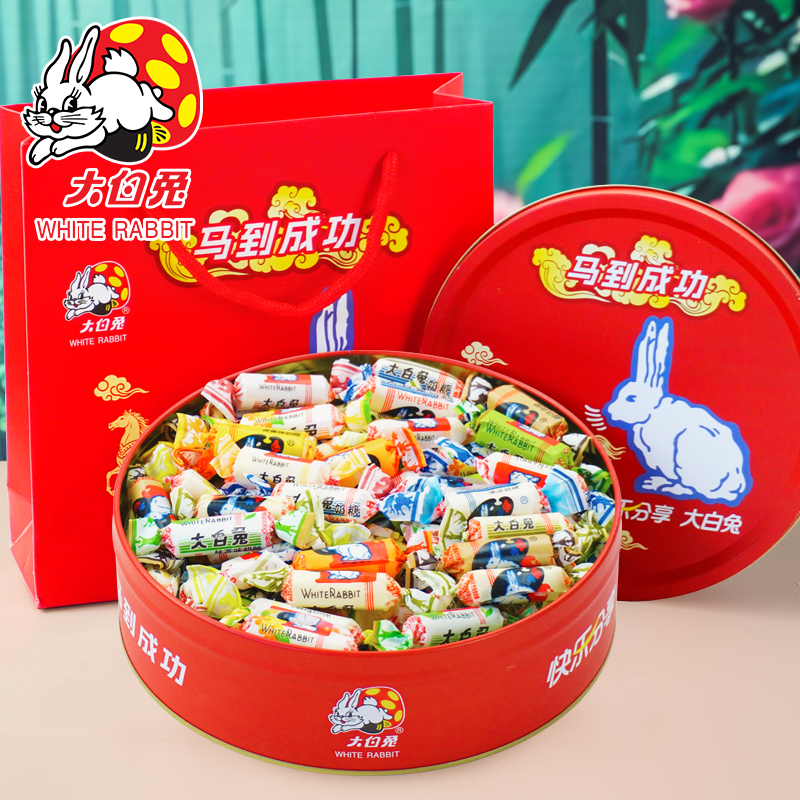 上海大白兔奶糖300g混合多口味礼盒送人好礼童年零食即食糖果