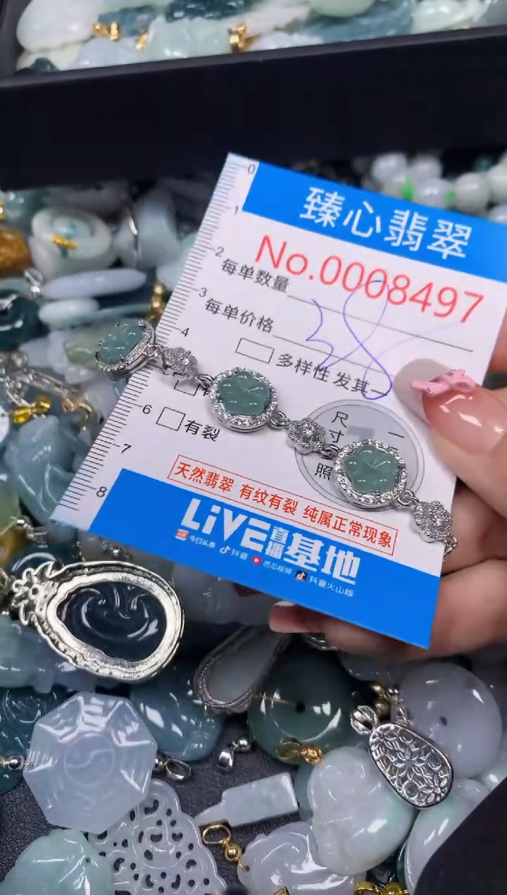 【闪购商品】翡翠颈饰未镶嵌含绳0008497