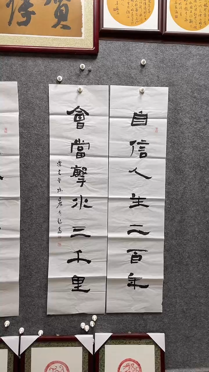 书法陈树林老师作品138*34*2